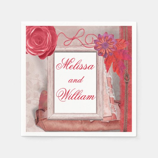 Red Hübsch Rustic Serviette (Vorderseite)