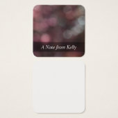 Red Hued Bokeh Foto Abstrakt Art Message Cards (Vorne & Hinten)