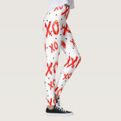 Red Hugs and Kisses Pattern Leggings (Rechts)