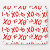 Red Hugs and Kisses Pattern Mousepad (Vorne)