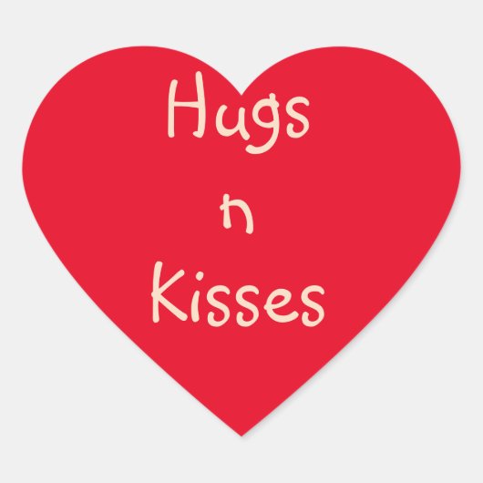 Red Hugs n kisses Stickers (Vorderseite)