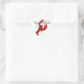 Red Hummer Crawfish Baby Dusche Runder Aufkleber (Tasche)