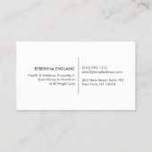 Red Hummingbird Logo Health Care, Naturopath Visitenkarte (Rückseite)