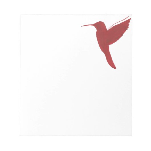 Red Hummingbird Notizblock (Vorderseite)