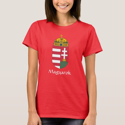 RED Hungary-Wappen Magyarok-T - Shirt (Vorderseite)