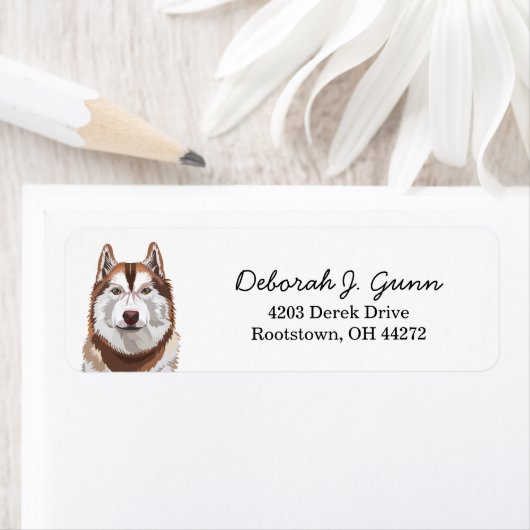 Red Husky Hund Rücksendeadresse (Insitu)