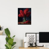 Red Hyacinth Blume Art Print Poster (Heimbüro)