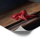 Red Hyacinth Blume Art Print Poster (Ecke)