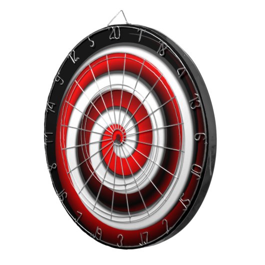 Red Hypnotic Spiral Dartscheibe (Vorderseite rechts)