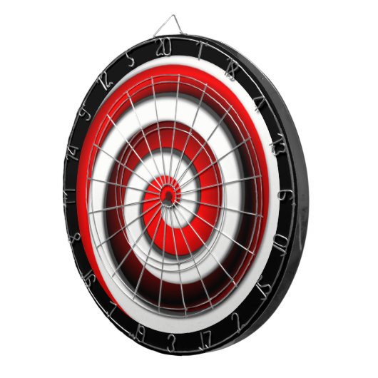 Red Hypnotic Spiral Dartscheibe (Vorderseite rechts)