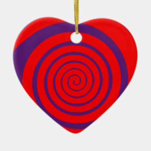 red hypnotic spiral image keramikornament