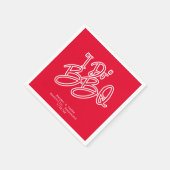 Red I Do GRILLEN Wedding Napkins Serviette (Ecke)