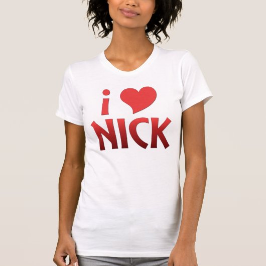Red I Heart Nick Tank Top (Vorderseite)
