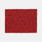 Red I Liebe Chefin Fleecedecke (Vorderseite (Horizontal))