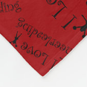 Red I Liebe Chefin Fleecedecke (Ecke)