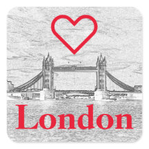 Red I LIEBE LONDON Embossed Tower Bridge