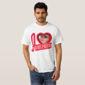 Red I Liebe My Girlfriend Foto Personalisiert T-Shirt (Vorne ganz)