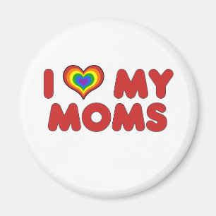 Red I Liebe My Mamas Magnet