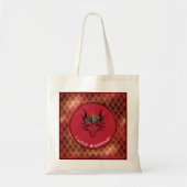 Red I Liebe Shopping Dragon Head & Scales Tote Tas Tragetasche (Vorne)