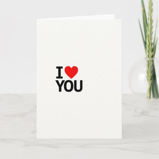 Red I Love You Classic Card Karte (Vorderseite)