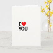 Red I Love You Classic Card Karte (Gelbe Blume)