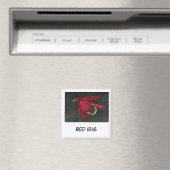 "Red Ibis" Fly Fishing Art Magnet (In Situ (Geschirrspüler))