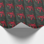 "Red Ibis" Foreut Fly Wrapping Paper Geschenkpapier (Ecke)