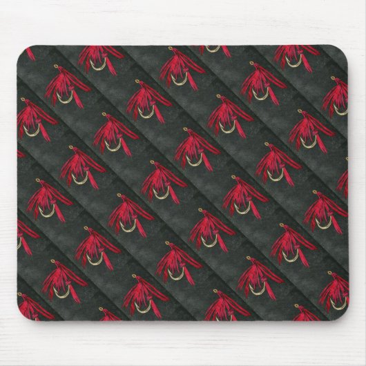 "Red Ibis Tiled" Trout Fly Mousepad (Vorne)