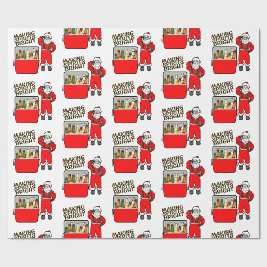 Red Ice Brust mit Bier und Santa Geschenkpapier (Flach)