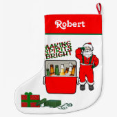 Red Ice Brust mit Bier und Santa Großer Weihnachtsstrumpf (Rückseite)