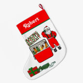Red Ice Brust mit Bier und Santa Großer Weihnachtsstrumpf (Rückseite (Hängend))