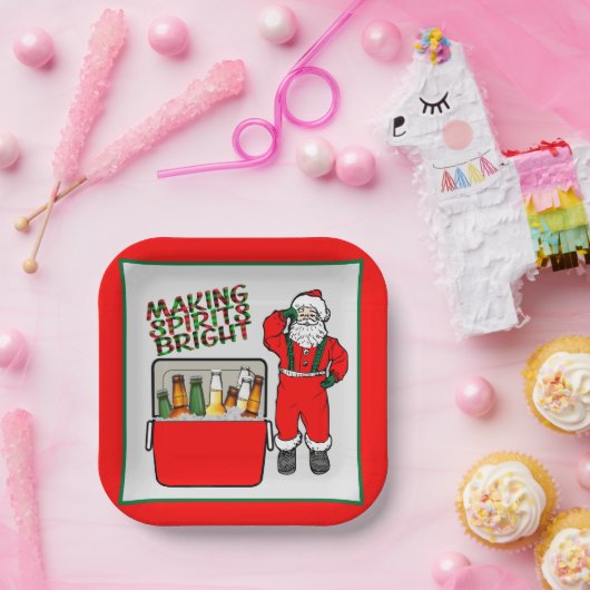 Red Ice Brust mit Bier und Santa Pappteller (Party)