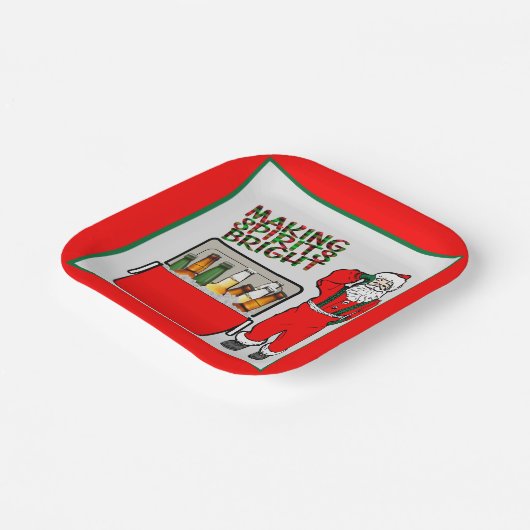 Red Ice Brust mit Bier und Santa Pappteller (Gewinkelt)