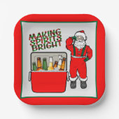 Red Ice Brust mit Bier und Santa Pappteller (Vorderseite)