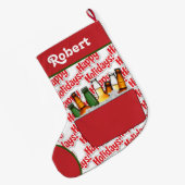 Red Ice Brust mit Bierfreuden Großer Weihnachtsstrumpf (Rückseite (Hängend))