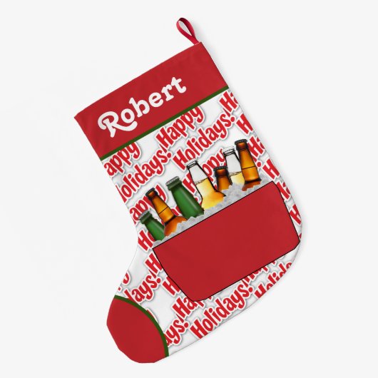 Red Ice Brust mit Bierfreuden Großer Weihnachtsstrumpf (Rückseite (Hängend))