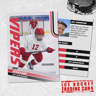 Red Ice Hockey Trading Card Telefonnummerkarte