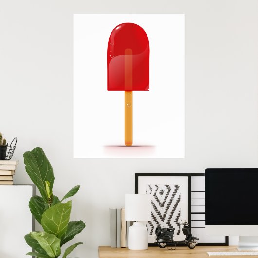 Red Ice Lolly Poster (Heimbüro)