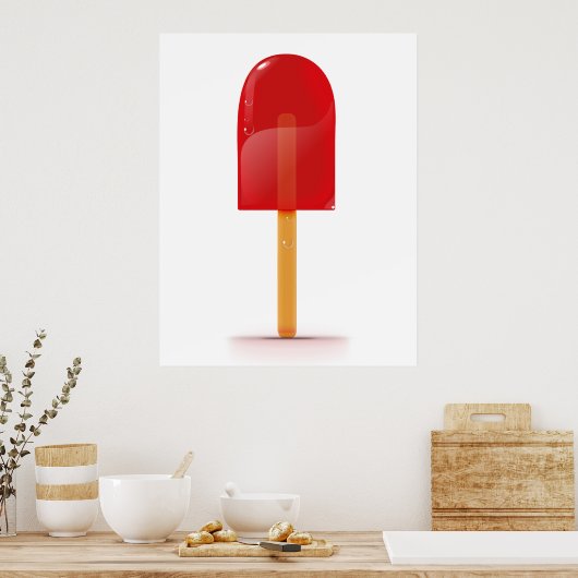 Red Ice Lolly Poster (Küche)