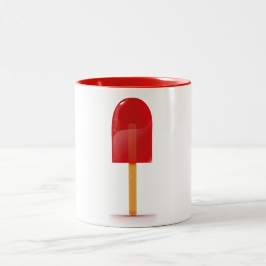 Red Ice Lolly Zweifarbige Tasse (Mittel)