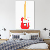 RED ICONIC ELECTRIC GUITAR 40x60 Leinwanddruck (Insitu (Schlafzimmer))