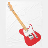 RED ICONIC ELECTRIC GUITAR FLEECEDECKE (Vorderseite)
