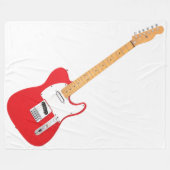 RED ICONIC ELECTRIC GUITAR FLEECEDECKE (Vorderseite (Horizontal))