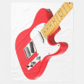 RED ICONIC ELECTRIC GUITAR FLEECEDECKE (Vorderseite)