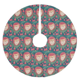 Red Igel Haven Polyester Weihnachtsbaumdecke