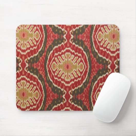 Red Ikat Mousepad (Mit Mouse)