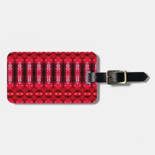 Red Ikat Recoleta Gepäckanhänger (Vorderseite horizontal)