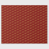 Red, Imitate Gold 16. (sechzehnte) Veranstaltung Geschenkpapier (Flach)