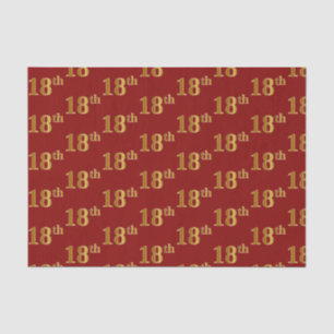 Red, Imitate Gold 18. (Achtzehnte) Event Seidenpapier