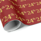 Red, Imitate Gold 24. (24.) Event Geschenkpapier (Rolleneckpunkt)